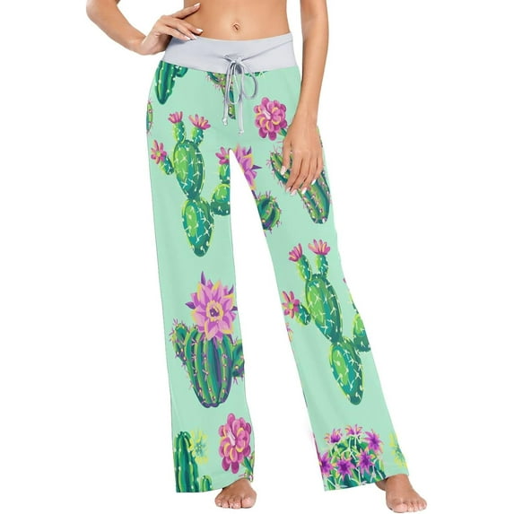 FREEAMG Floral Pajama Pants for Women Spring Summer Autumn Sleepwear Pants Pjs