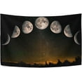 thumbnail image 1 of FREEAMG Forest Moon Phases Tapestries Wall Hanging Bedding Tapestry Aesthetic Tapestries for Bedroom Living Room Dorm Home Wall Decor Horizontal 60" x 40", 1 of 7