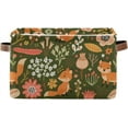 thumbnail image 1 of FREEAMG Fox and The Flower Storage Basket, Durable Canvas Organizer With Handles Large Collapsible Storage Bins Boxes for Home Office - 2 Pack, 1 of 7