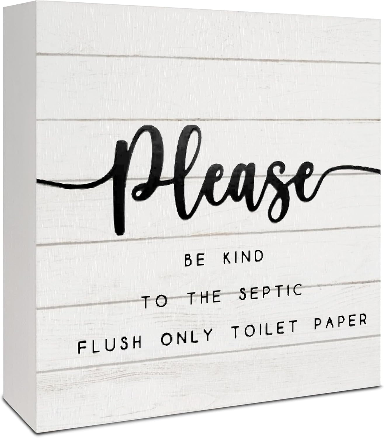 Lustiges Badezimmer-Schild – „Please Be Kind To The Septic“ – Aus Acryl, 12,2x11,9 Cm