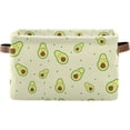 thumbnail image 1 of FREEAMG Funny Cartoon Cute Avocado Storage Basket, Durable Canvas Organizer With Handles Large Collapsible Storage Bins Boxes for Home Office - 1 Pack, 1 of 7