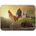 thumbnail image 1 of FREEAMG Funny Rooster Dish Drying Mat for Kitchen Counter 18 x 24 inch , Microfiber Multi-Purpose Counter Rack Sink Drainer Pad, 1 of 7