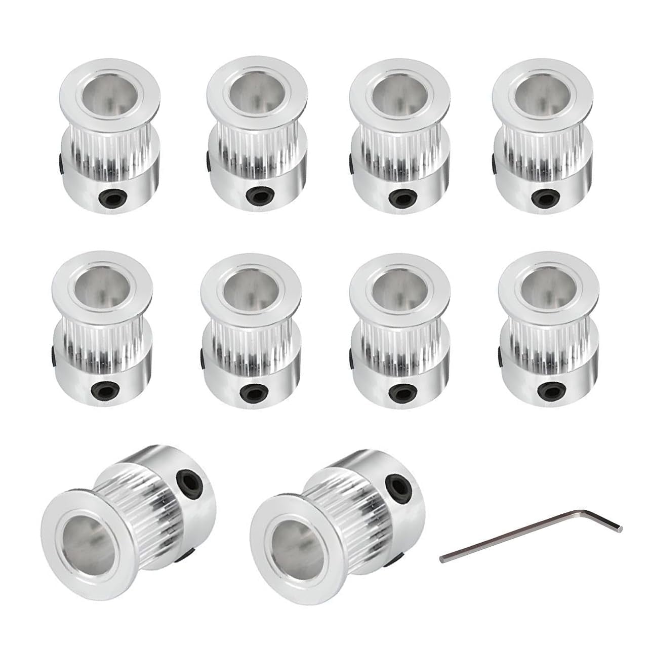 Pulegge GT2 20 Denti In Alluminio - 10 Pezzi Con Foro 8mm Per Stampanti 3D E CNC - Foto 11