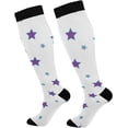 thumbnail image 1 of FREEAMG Glitter Star Compression Socks for Women and Men, 1 Pair, 1 of 7