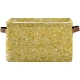 thumbnail image 1 of FREEAMG Golden Glitter Texture Storage Basket 1 Pack, Collapsible Organizer Large Toys Clothes Storage Bin with Handle for Home, Office, Shelves, Closet, 1 of 7