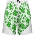 thumbnail image 1 of FREEAMG Green Clover Shamrock Heart Shape Pattern St. Patrick'S Day Men's Pajama Pants Shorts Sleepwear Lounge Pajama Bottoms, 1 of 7
