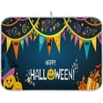 thumbnail image 1 of FREEAMG Halloween Décor Dish Drying Mat - 18 x 24inch- Extra Large Microfiber Dish Drying Mat, Dish Draining Mat, Counter top Mat, Happy Halloween Wreath, 1 of 7