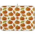 thumbnail image 1 of FREEAMG Halloween Décor Dish Drying Mat - 18 x 24inch- Extra Large Microfiber Dish Drying Mat, Dish Draining Mat, Counter top Mat, Halloween Pumpkin Pattern, 1 of 7