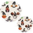 thumbnail image 1 of FREEAMG Halloween Gnomes Trivets for Hot Pots and Pans and Pot Holders 2PCS – Cotton Rope Round Mats, Hot Pads for Kitchens, Coasters, Placemats, 1 of 7