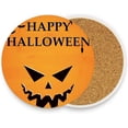 thumbnail image 1 of FREEAMG Happy Halloween Coasters for Drinks Set of 2, Absorbent Ceramic Drink Coaster with Cork Base for Wooden Coffee Table, Cool Housewarming Gift for Home Decor, 1 of 5