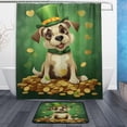 thumbnail image 1 of FREEAMG Happy St. Patrick's Day Bath Curtain Rugs Sets 2 Pcs, Bathroom Theme Set with Shower Curtain and Non-Slip Carpet -12 Hooks-60X72in, 1 of 7