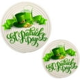 thumbnail image 1 of FREEAMG Happy St.Patrick's Day Heat Resistant Trivets Potholders 2PCS,Round Cotton Weave Handmade Pot Holder, Non-Slip Hot Mats Kitchen Dining Plate Mat, 1 of 7