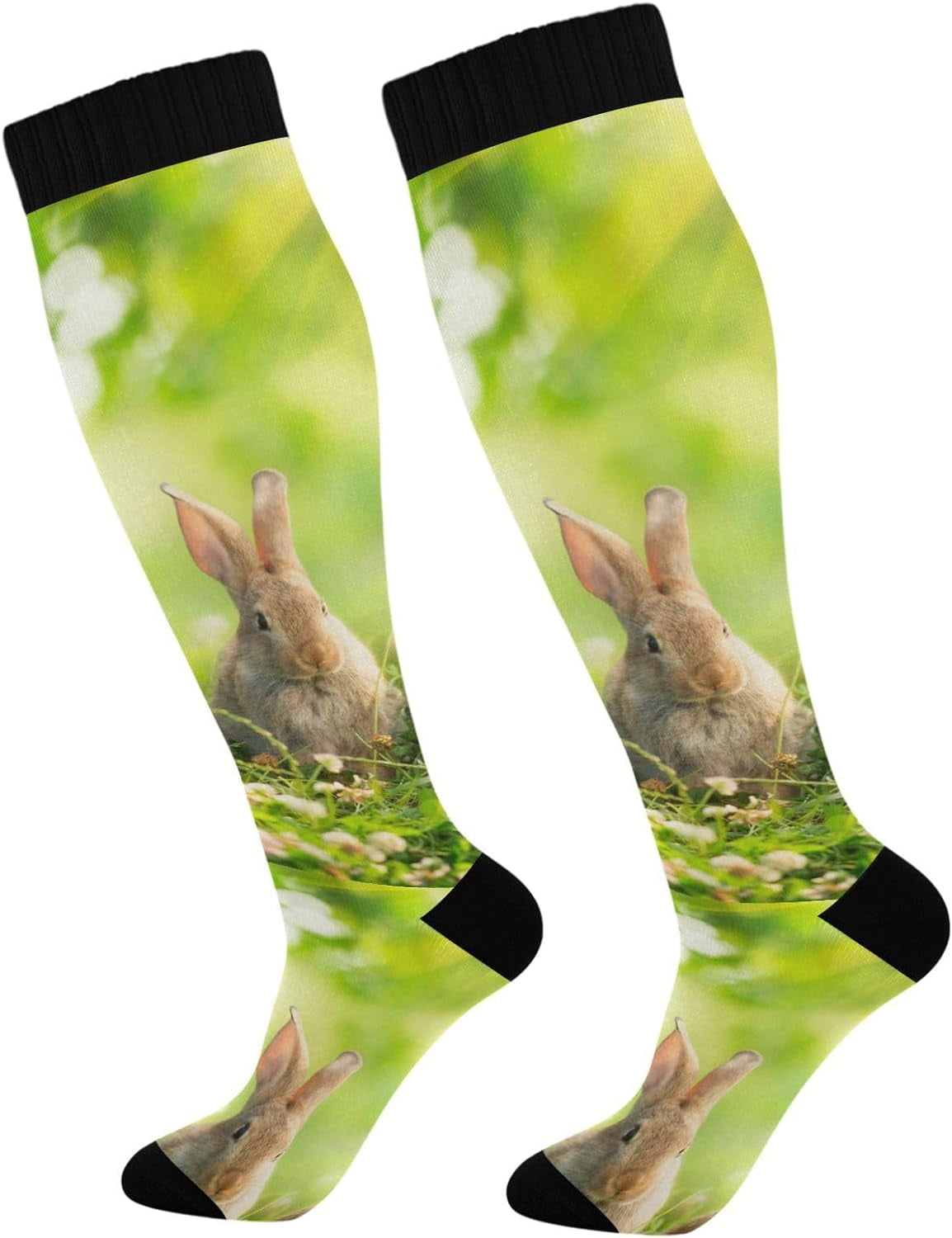 FREEAMG High Elasticity Compression Socks, High Knee Socks Adult ...