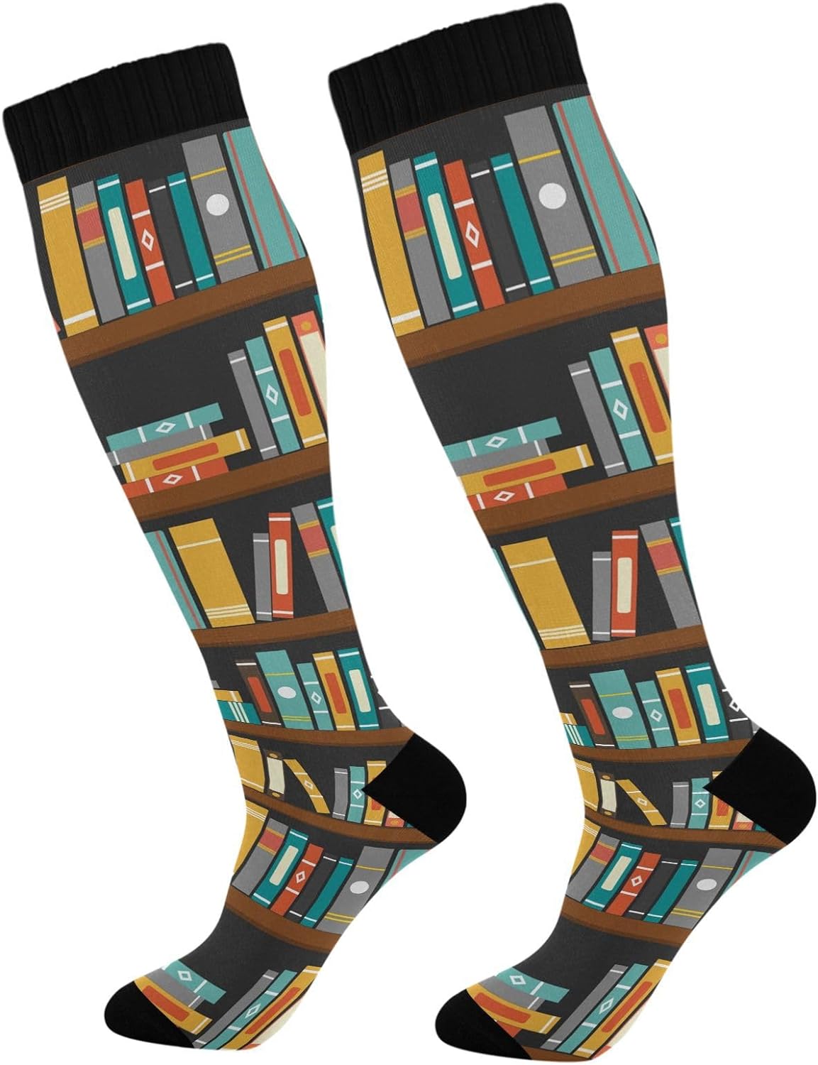 FREEAMG High Elasticity Compression Socks, High Knee Socks Adult ...
