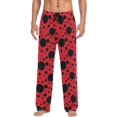 thumbnail image 1 of FREEAMG Ladybug Texture Pajama Pants for Men, Men's Separate Bottoms, Comfortable Lounge Pants for Men（85）, 1 of 7