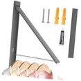 thumbnail image 1 of FREEAMG Laundry Drying Rack Wall Mounted - Ultrathin Space Saving Clothes Drying Rack Organizer with 65Ibs - Retractable and Foldable, Perfect, 1 of 7