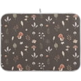 thumbnail image 1 of FREEAMG Leaf and Mushroom Pattern Dish Drying Mat for Kitchen Counter,Super Quick Absorbent Composite Sponge Dish Drying Pad,Heat Resistant Non-Slip Rack Tableware Mat, 16x18 Inch, 1 of 7
