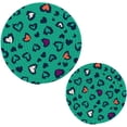 thumbnail image 1 of FREEAMG Leopard Round Trivets Pot Holders 2 Pcs, Heat Resistant Cotton Thread Weave Trivets for Hot Dishes, Cooking, Baking, Farmhouse, Kitchen Decor, 1 of 7