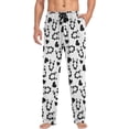 thumbnail image 1 of FREEAMG Love and Panda Pajama Pants for Men, Men's Separate Bottoms, Pure Cotton Comfortable Lounge Pants（97）, 1 of 7