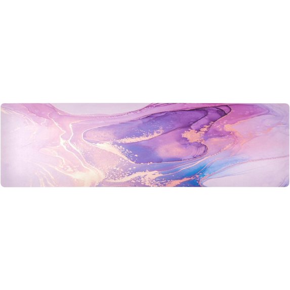 FREEAMG Luxury Purple Marbling Long Trivet Table Runner Non-Slip Heat Resistant Table Protector Waterproof Easy to Clean Abstract Art Hot Pads Pot Holders Table Mats