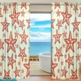 thumbnail image 1 of FREEAMG Marine Nautical Ornament Sheer Curtains Window Voile Panels Drapes Tulle Curtains, Semi Sheer Curtains 78 Inches Long for Living Room Bedroom, Set of 2, 1 of 4