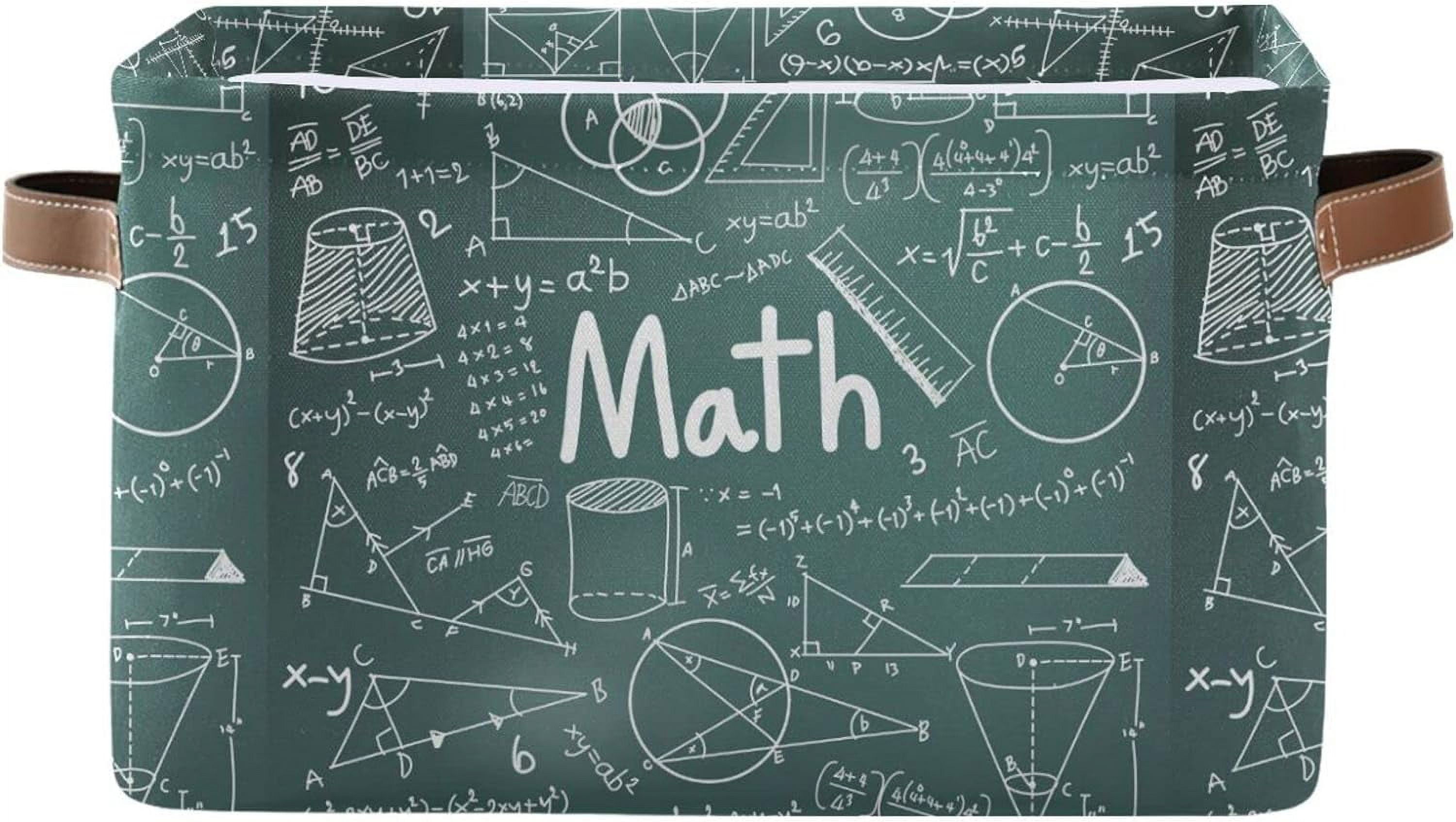FREEAMG Math Formula Equation Doodle Storage Baskets Rectangle Foldable ...