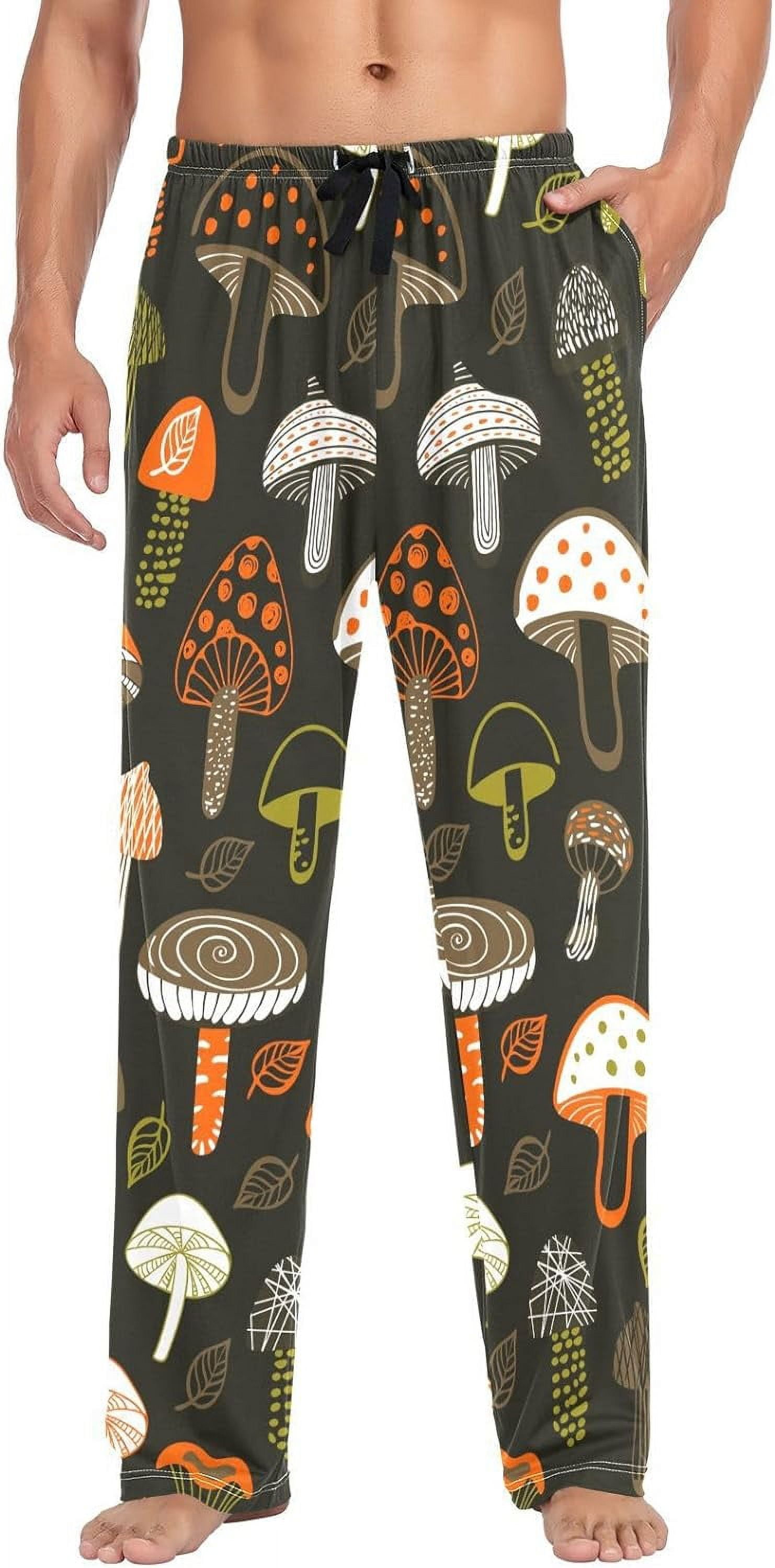 FREEAMG Men's Cotton Pajama Pants Lounge Sleep Pants Soft Sleepwear