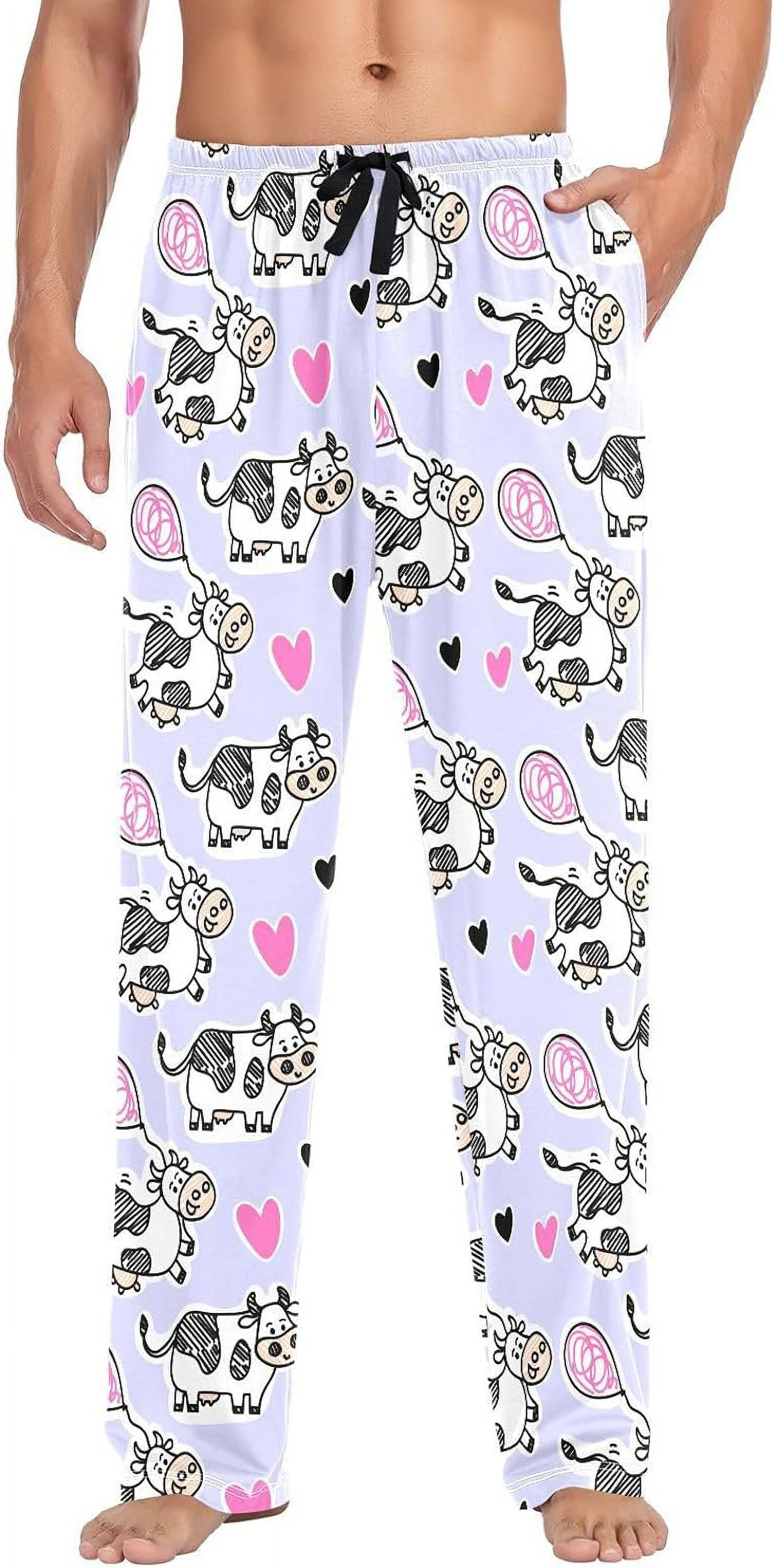 FREEAMG Men's Cotton Pajama Pants Lounge Sleep Pants Soft Sleepwear