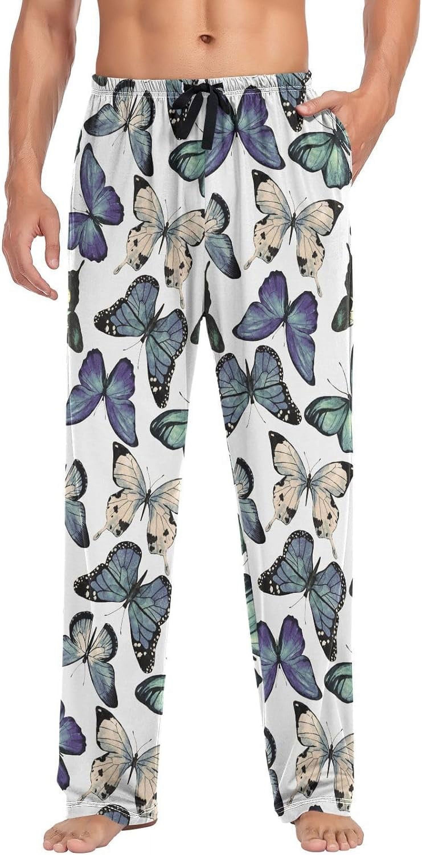 FREEAMG Men's Cotton Pajama Pants Lounge Sleep Pants Soft Sleepwear