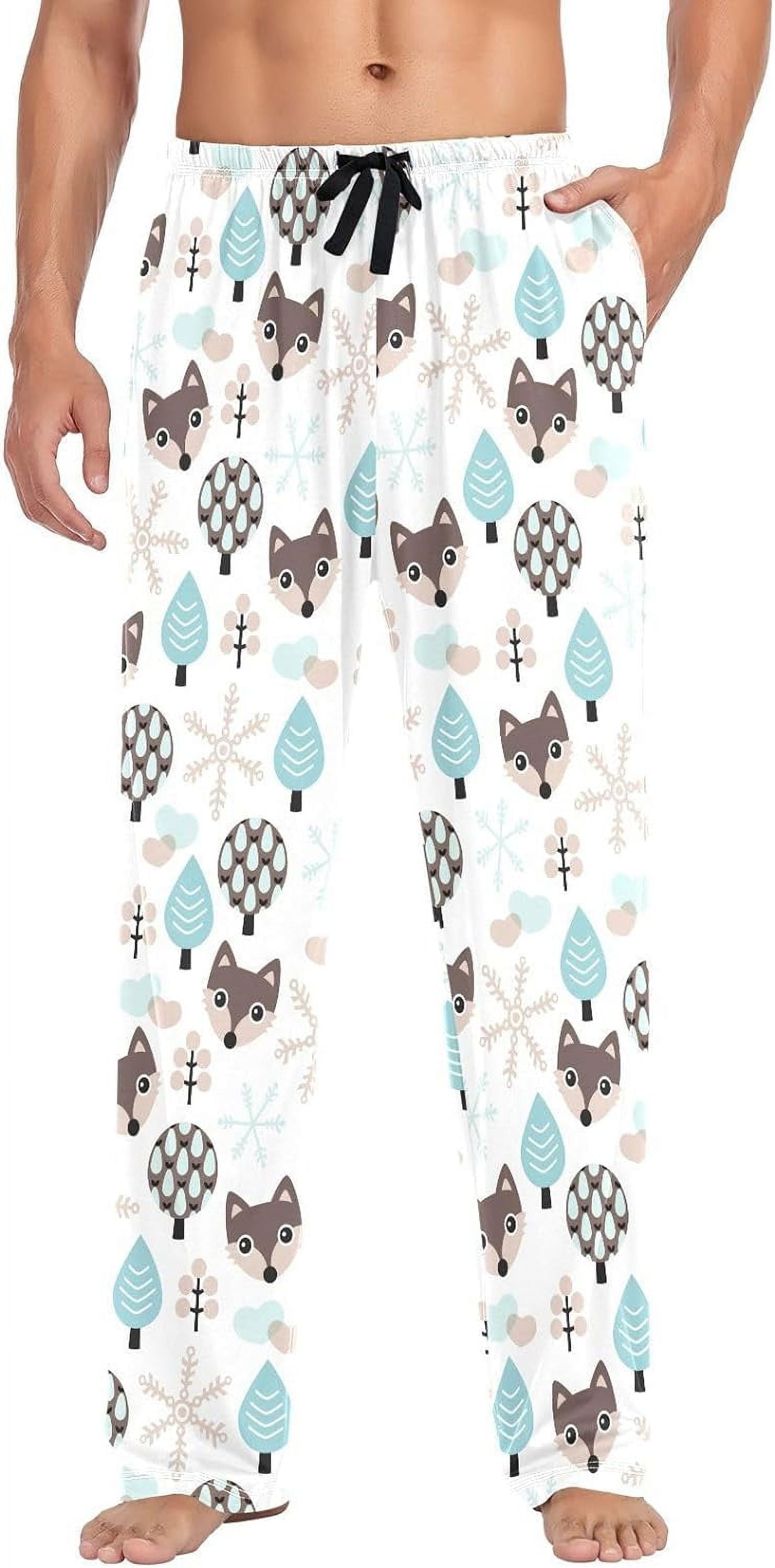 FREEAMG Men's Cotton Pajama Pants Lounge Sleep Pants Soft Sleepwear