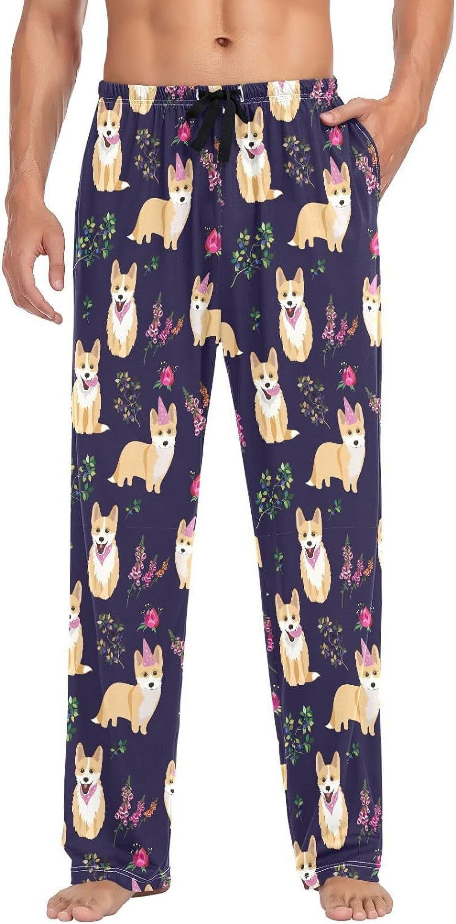 FREEAMG Men's Cotton Pajama Pants Lounge Sleep Pants Soft Sleepwear