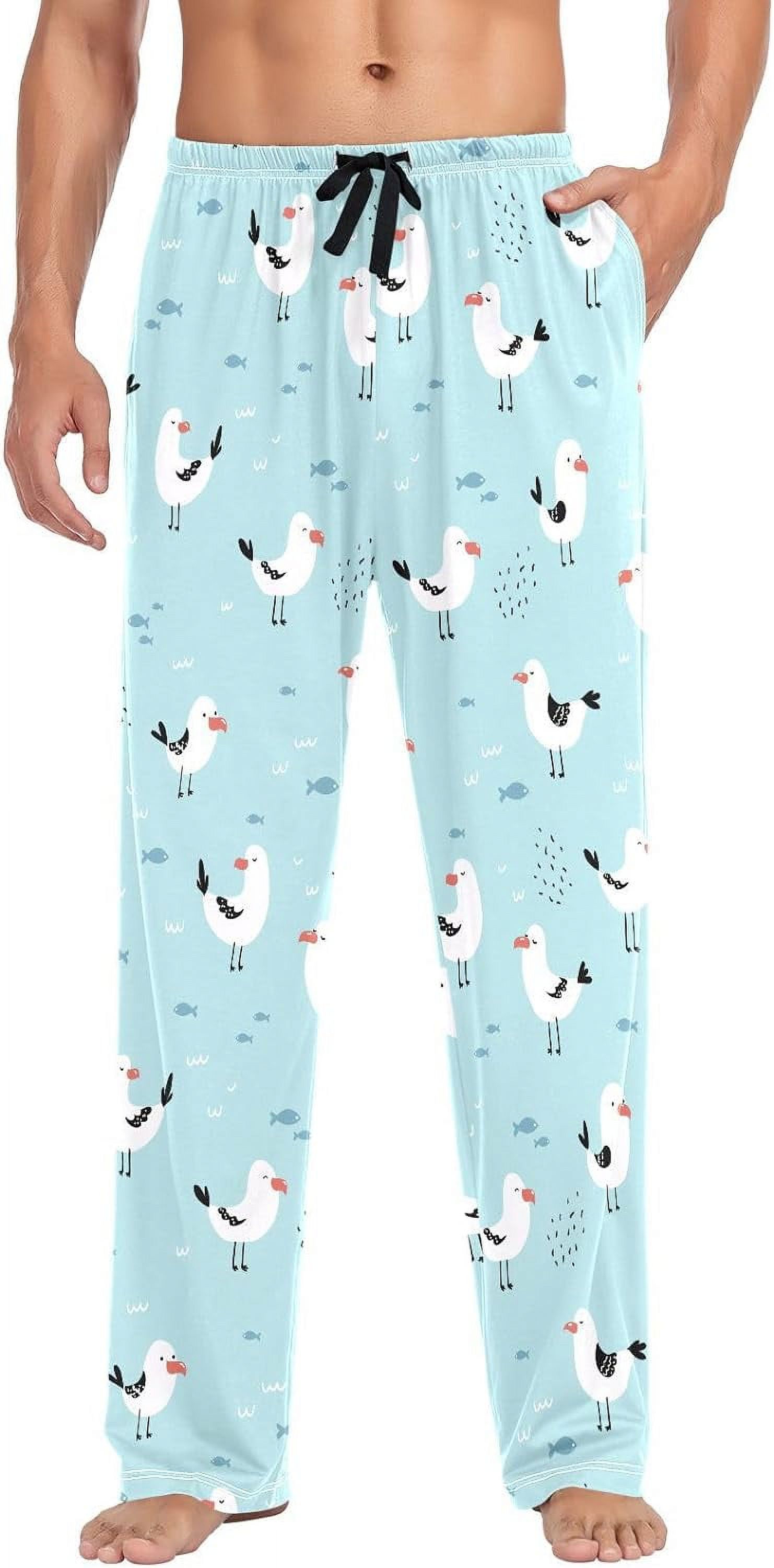 FREEAMG Men's Cotton Pajama Pants Lounge Sleep Pants Soft Sleepwear