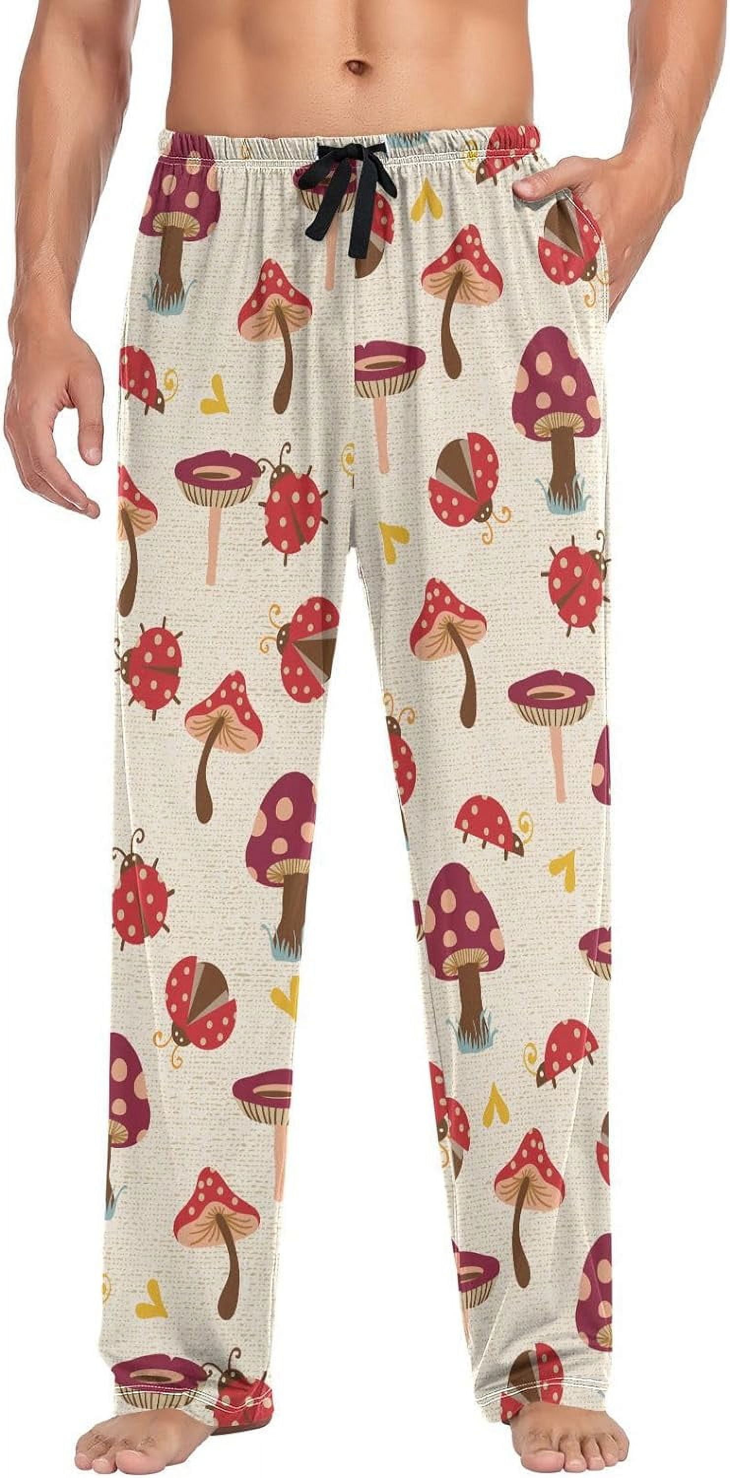 FREEAMG Men's Cotton Pajama Pants Lounge Sleep Pants Soft Sleepwear