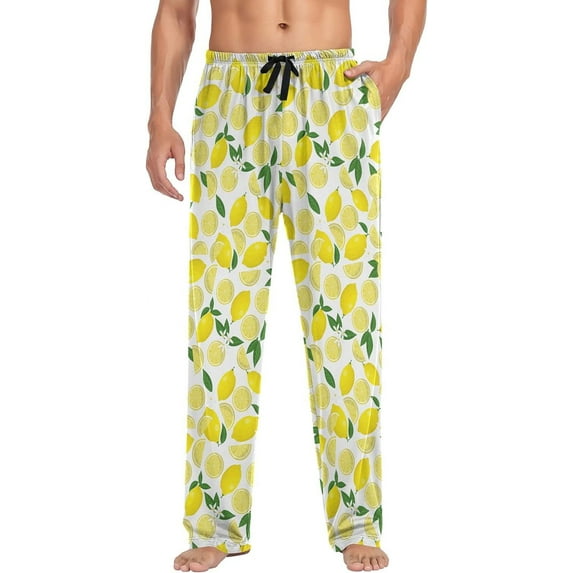 FREEAMG Men's Pajama Pants with Pockets Loose Lounge Sleepwear Long Pjs Bottoms