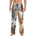 thumbnail image 1 of FREEAMG Men's Pajama Pants with Pockets Sleepwear Lounge Pants Stretch Casual Colorful Portraits Of Horses, 1 of 7