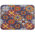 thumbnail image 1 of FREEAMG Microfiber Dish Drying Mat, Mexican Ceramic Tile Pattern Drying Mat for Kitchen counter,16"x 18", Easy Clean Drainboard Mat, Non-Slip Dish Drainer Pad for Kitchen Counter, 1 of 7