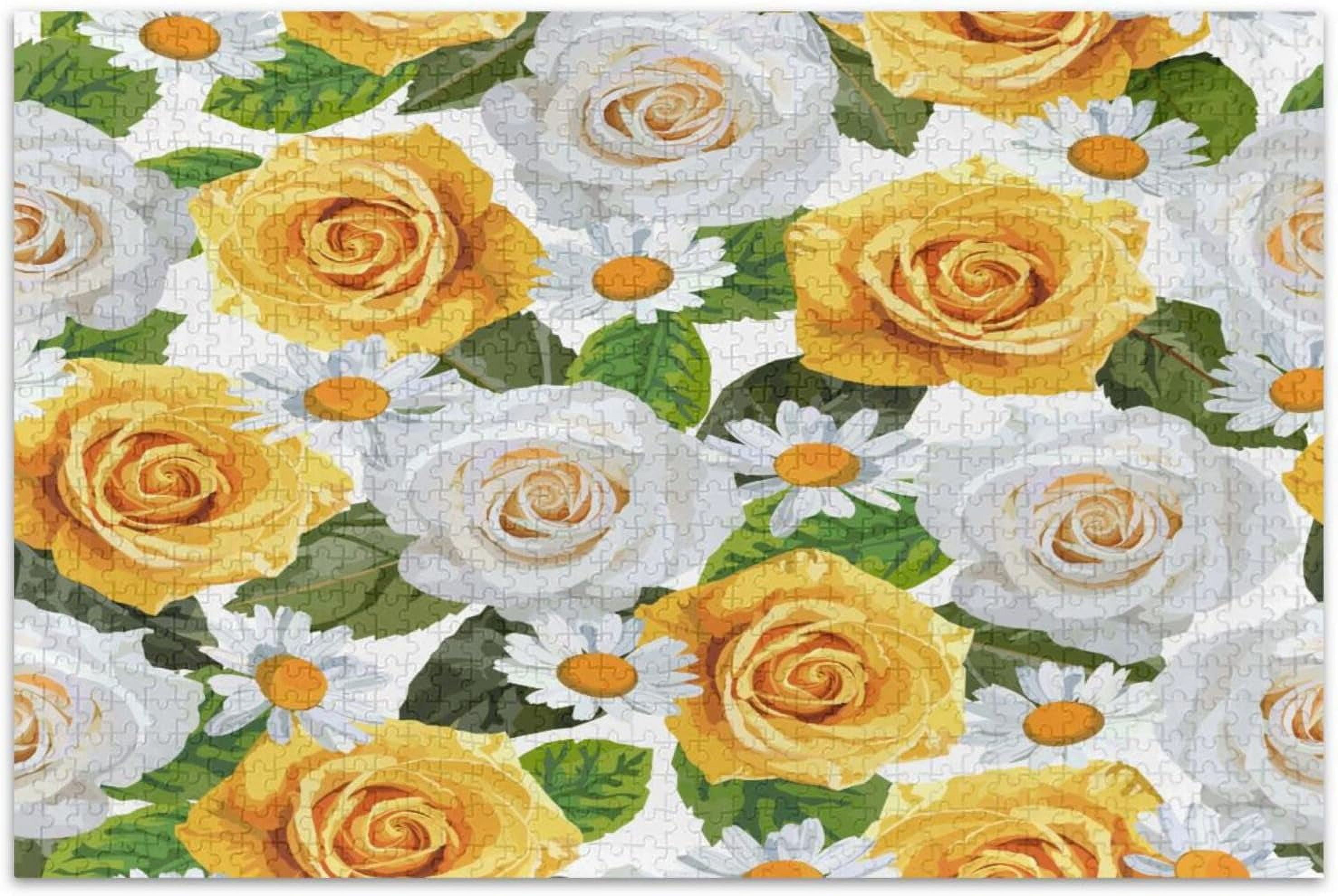 FREEAMG Mother's Day Rose 500 Pcs of Irregular Puzzle Printed with