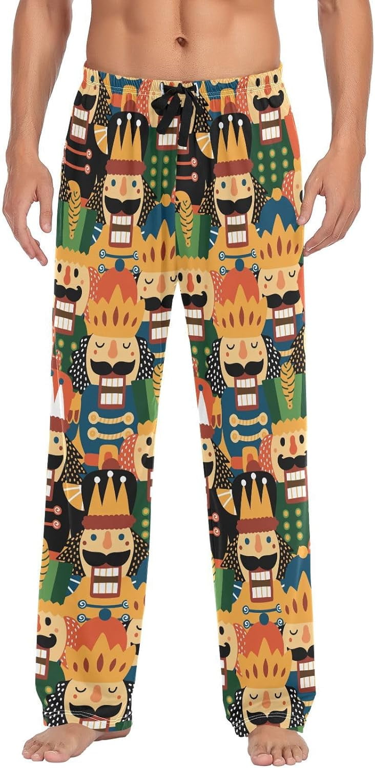 FREEAMG Nutcracker Pajama Pants for Men Lounge Pants Lightweight Men