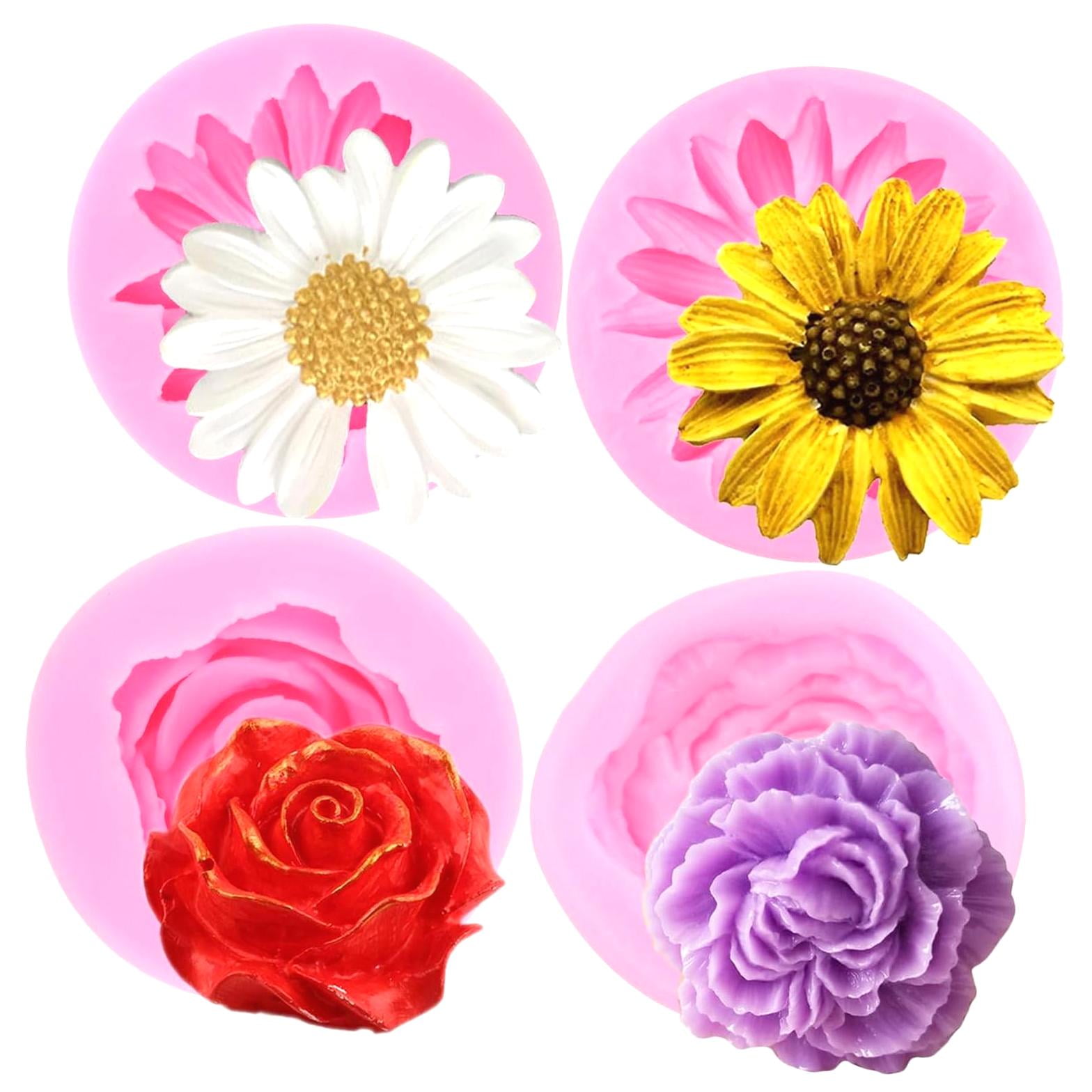 Chrysanthemum Fondant Silicone Mold – Food-Grade For Cake Decorating, Chocolate, Clay, 1.96x1.96 Inch