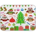 thumbnail image 1 of FREEAMG Owl Christmas Tree Dish Drying Mat for Kitchen, Easy Clean Dishwasher Safe Heat Resistant Eco-Friendly Countertop Mat, 16 X 18 inches, 1 of 7