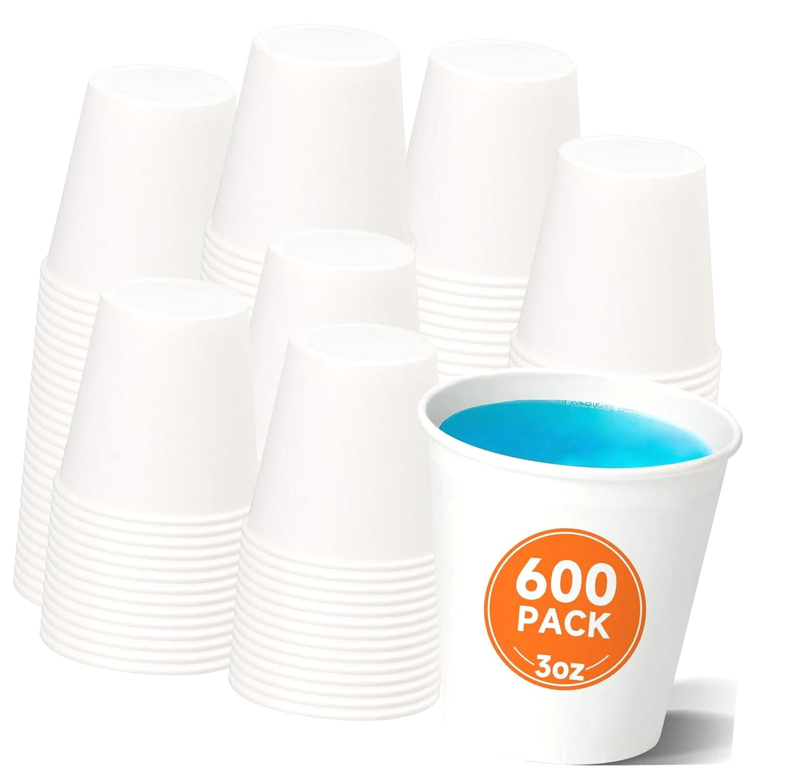 FREEAMG Paper Cups 12 oz [100 Pack], White Hot Coffee Cups, 12 oz Paper ...
