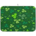 thumbnail image 1 of FREEAMG Patrick's Day Clover Dish Drying Mat for Kitchen, 18 x 24 Inch Microfiber Absorbent Dish Drying Pad, Machine Washable Kitchen Counter Protect Mats, 1 of 7
