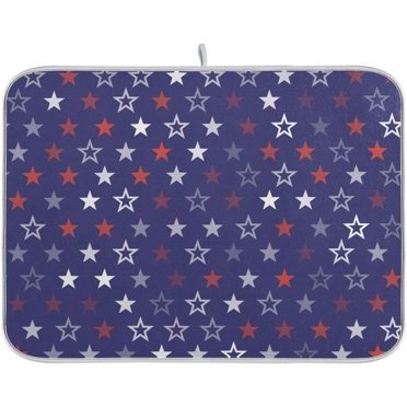 S&T Microfiber Dish Drying Mat - Super Absorbent Reversible Kitchen Mat, 16x18 Inches