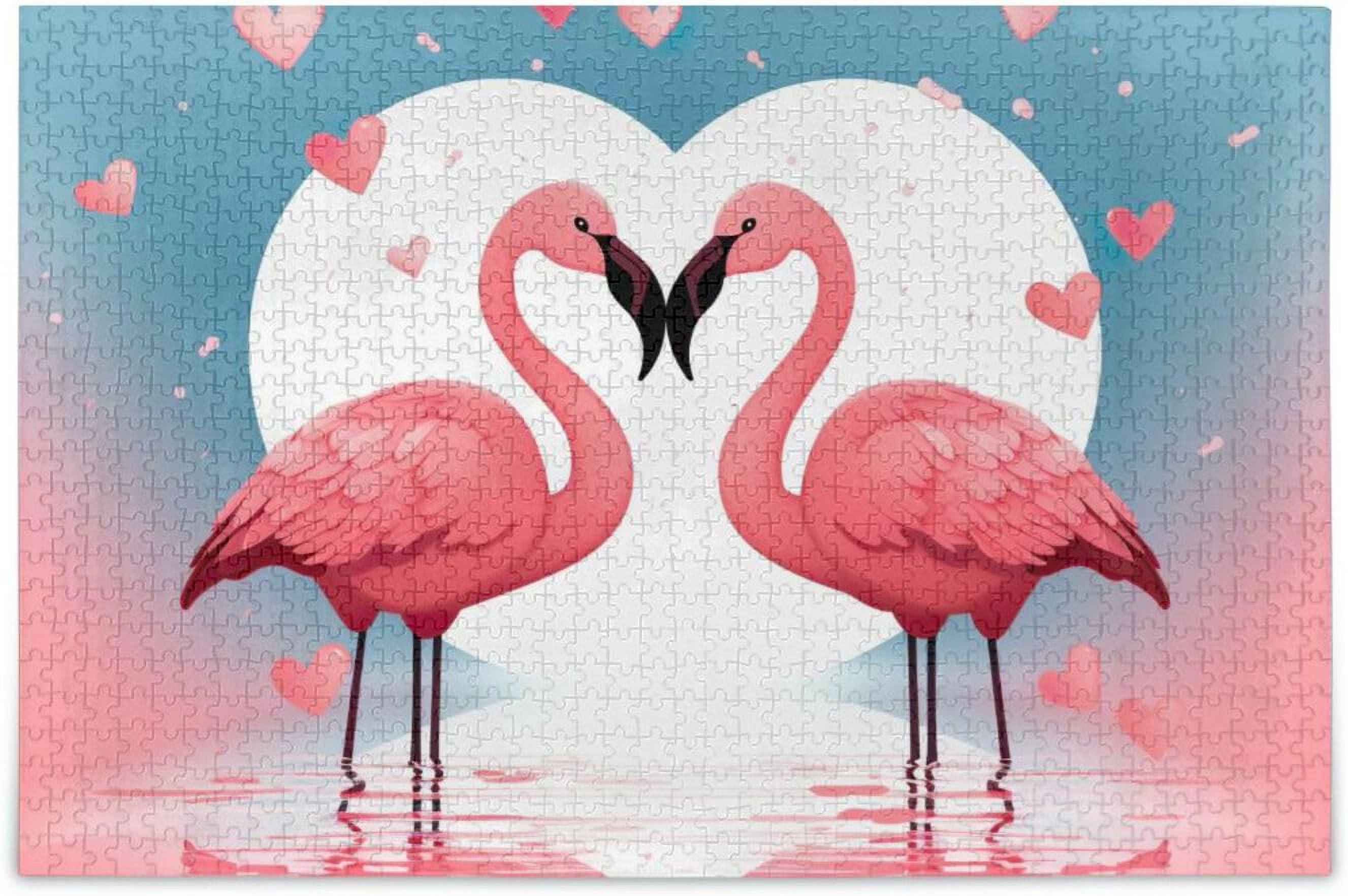FREEAMG Pink Flamingo Jigsaw Puzzle for Adults Teens Kids, 1000 Pieces ...