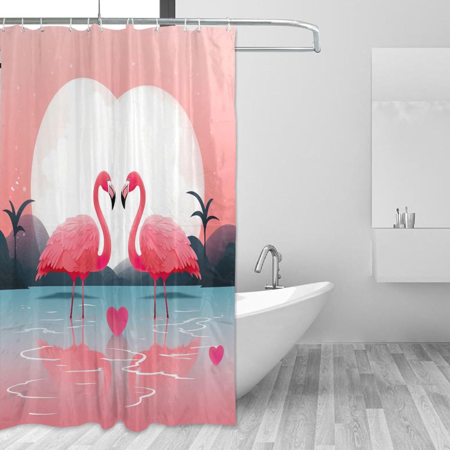 Flamingo Mood Shower Curtain NCU0NTD1477 main image 1