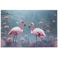 thumbnail image 1 of FREEAMG Pink Flamingos 1000 Piece Large Jigsaw Puzzle for Adults - Game Interesting Toys - Hand Made Puzzles Personalized Gift, 1 of 7