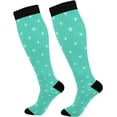 thumbnail image 1 of FREEAMG Polka Dots Compression Socks Women Men Long Stocking (20-30mmHg) Travel Knee High Stockings for Athletic Sports,Running,Cycling,Nursing, 1 of 7