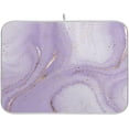 thumbnail image 1 of FREEAMG Purple Marble Dish Drying Mat Absorbent Reversible Drying Pad Dish Drainer Rack Mat for Kitchen Countertops Sinks, 18 x 24 Inch, 1 of 7