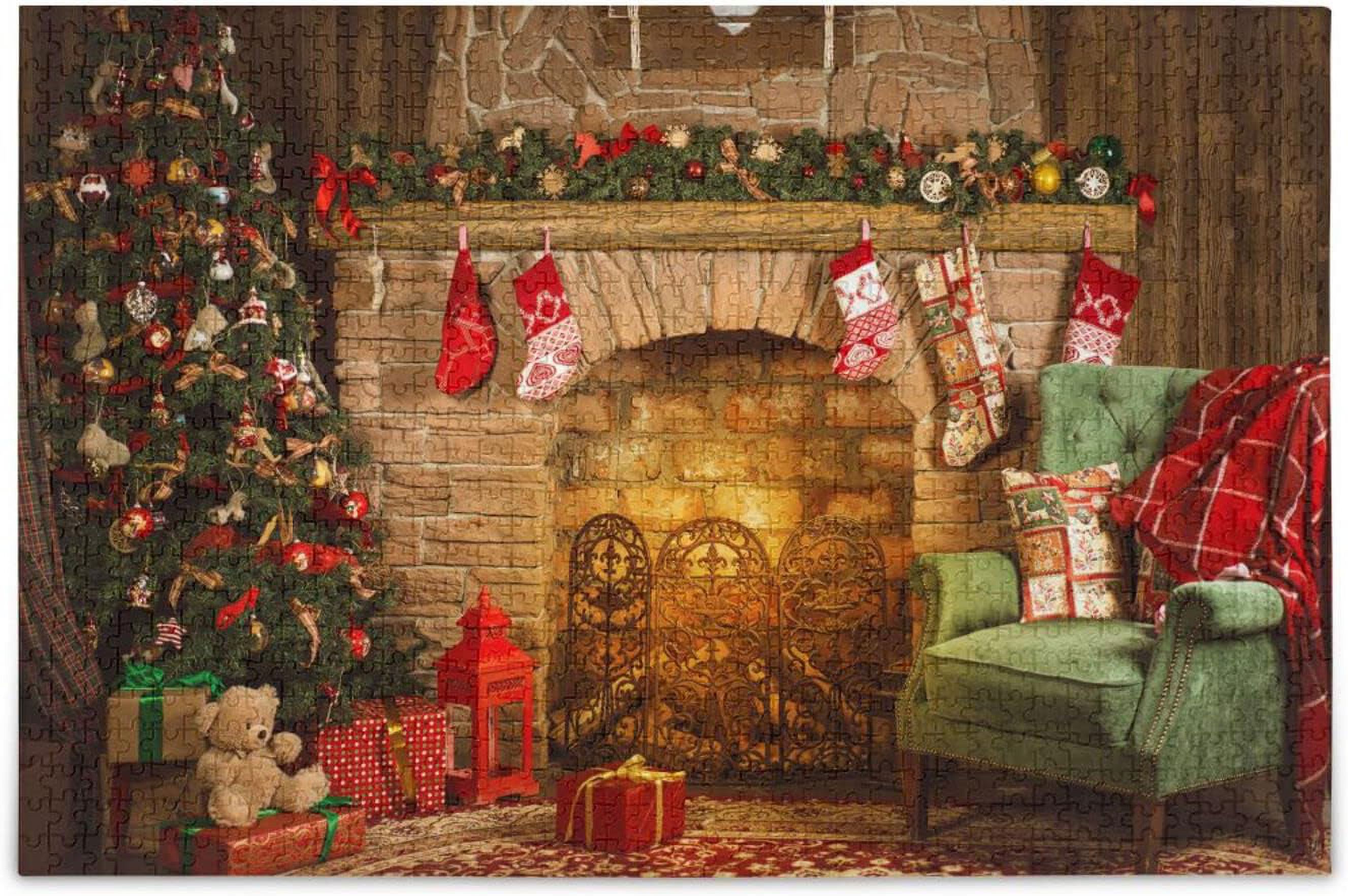 Eurographics Christmas By The Fireplace 500-Piece Puzzle