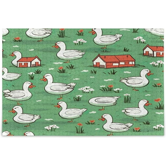 FREEAMG Puzzle- Cartoon Ducks Jigsaw Puzzles, 500 Piece Puzzles for Family - Fun Intellectual Decompressing Educational Games